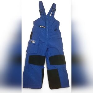 Columbia Waterproof Insulated Snow Bib Ski Pants Youth Kids 4T Blue Overalls